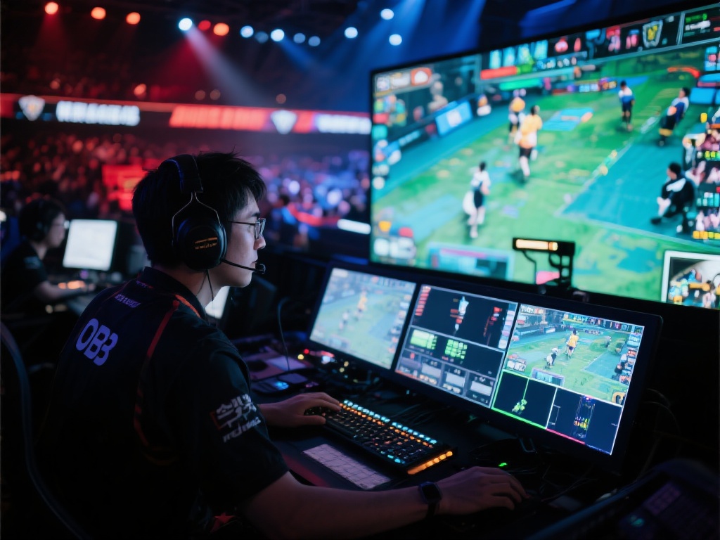 首先，电竞OB的主要职责是负责赛事画面的实时切换和