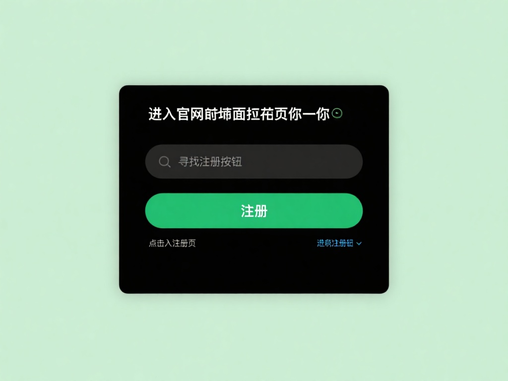 第二步：寻找注册按钮
进入官网后，在首页你通常会